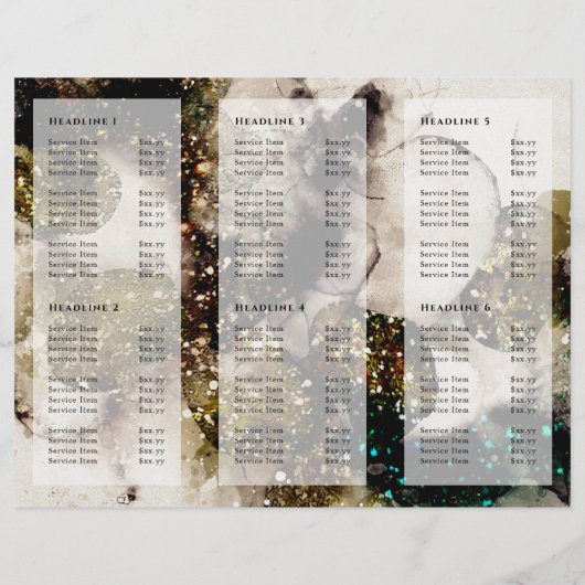 smaragdgrüne Aquarellbroschüre (Rückseite)