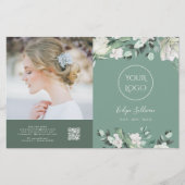 smaragdgrüne Bifold-Broschüre (Vorderseite)