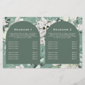 smaragdgrüne Bifold-Broschüre (Rückseite)