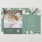 smaragdgrüne Bifold-Broschüre (Vorne/Hinten)