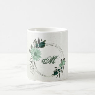 smaragdgrüne Blume botanisch Kaffeetasse
