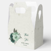 smaragdgrüne Blume botanische Hochzeit Geschenkschachtel (Geöffnet)