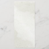 smaragdgrüne Blume botanische Hochzeit Menükarte (Rückseite)