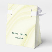 smaragdgrüne Blume goldene Blätter Marmor Geschenkschachtel (Rückseite)