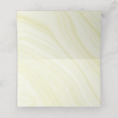 smaragdgrüne Blume goldener geometrischer Marmor Platzkarte (Innenseite Aufgefaltet)