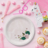 Smaragdgrüne Blume Hochzeit Pappteller (Party)