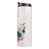 Smaragdgrüne Blume Hochzeit Thermosbecher (Nach rechts gedreht)