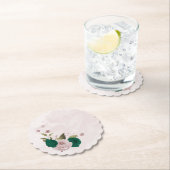 Smaragdgrüne Blume Hochzeit Untersetzer (Vor Ort)