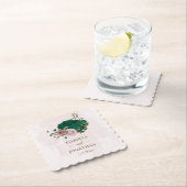 Smaragdgrüne Blume Hochzeit Untersetzer (Vor Ort)