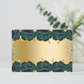 Smaragdgrüne Blume Party Save The Date (Stehend Vorderseite)