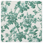 Smaragdgrüne Blumenranken-Toile Stoff (Muster)