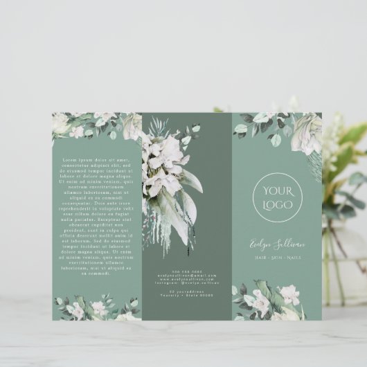 smaragdgrüne Broschüre (Stehend Vorderseite)