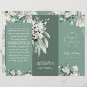 smaragdgrüne Broschüre (Vorne/Hinten)