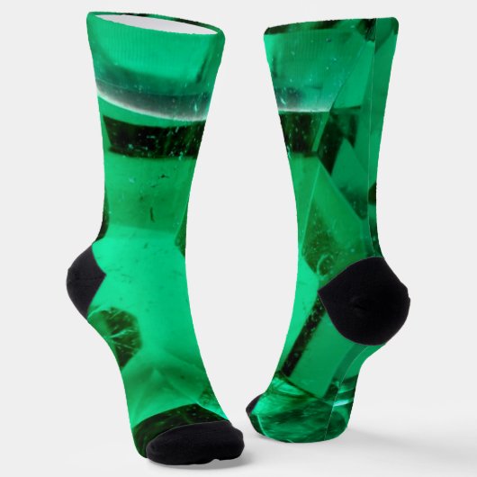 Smaragdgrüne Crew Socken, für St. Patricks Tag Socken (Gewinkelt)