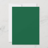 Smaragdgrüne einfache moderne Schrift Hochzeit Dankeskarte (Rückseite)