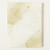 Smaragdgrüne Elfenbeingoldverheiratung - Blume Planer (Rückseite)