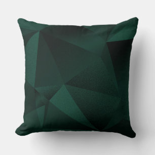 Smaragdgrüne facettierte geometrische Diamant-Wurf Kissen
