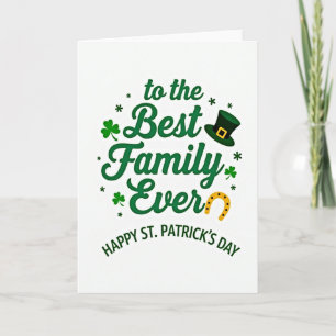 Smaragdgrüne Familien St. Patricks Karte