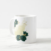 smaragdgrüne floral goldene kaffeetasse (Vorderseite Links)
