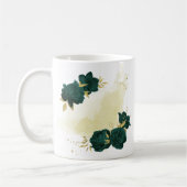 smaragdgrüne floral goldene kaffeetasse (Links)