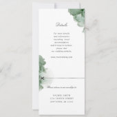 smaragdgrüne geode Hochzeit laden wir uAwg angefüg Einladung (Rückseite)