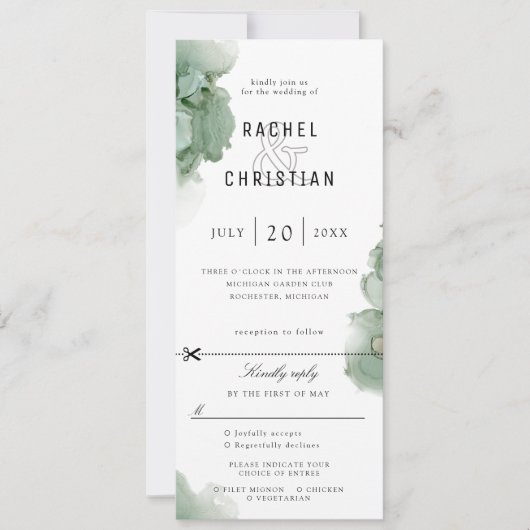 smaragdgrüne geode Hochzeit laden wir uAwg angefüg Einladung (Vorderseite)