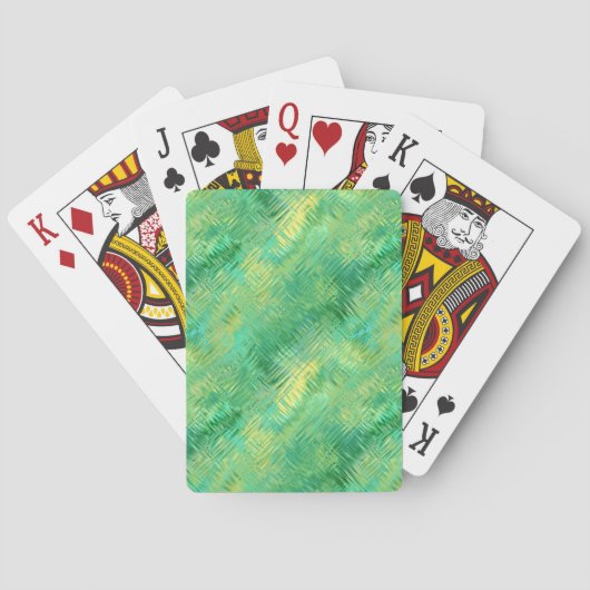 Smaragdgrüne Glastextur Spielkarten (Rückseite)