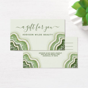 Smaragdgrüne Glitter-Achat-Geode Luxus-Geschenkkar