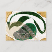 Smaragdgrüne Glitter-Website QR-Code Geschäft Visitenkarte (Vorderseite)