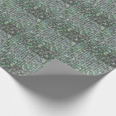 Smaragdgrüne glitzernde Glitzer-Sequenzen Geschenkpapier (Ecke)