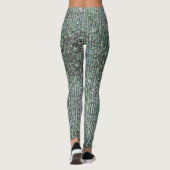 Smaragdgrüne glitzernde Glitzer-Sequenzen Leggings (Rückseite)