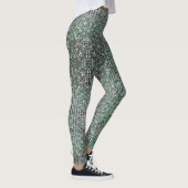 Smaragdgrüne glitzernde Glitzer-Sequenzen Leggings (Rechts)