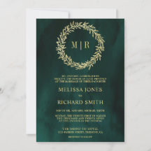 Smaragdgrüne Goldblattzweig QR-Code Hochzeit