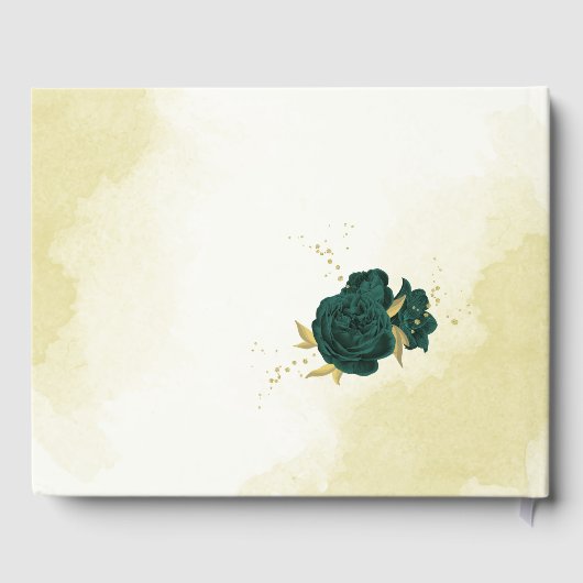 Smaragdgrüne Goldblume Gästebuch (Rückseite)