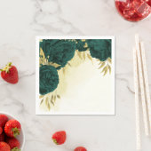 Smaragdgrüne Goldblumenhochzeit Serviette (Beispiel)