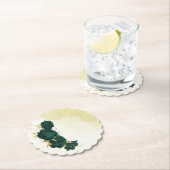 Smaragdgrüne Goldblumenhochzeit Untersetzer (Vor Ort)