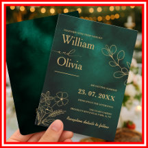 Smaragdgrüne & Goldene Botanische Hochzeit