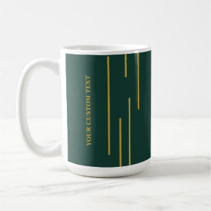 Smaragdgrüne goldene geometrische personalisierte kaffeetasse