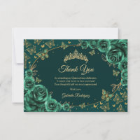 Smaragdgrüne Goldene Quinceanera