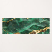 Smaragdgrüne goldene Textur Elegant Yogamatte (Vorderseite (Horizontal))