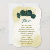 Smaragdgrüne Goldflorenkarte Einladung (Vorderseite)