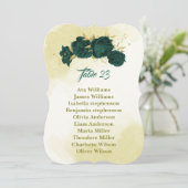 Smaragdgrüne Goldflorenkarte Einladung (Stehend Vorderseite)