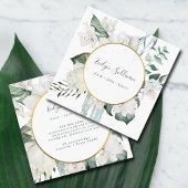 Smaragdgrüne Goldkreis-Visitenkarte Quadratische Visitenkarte