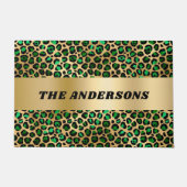 Smaragdgrüne Goldleoparden Fußmatte (Vorderseite)