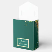 Smaragdgrüne Goldschmucktöne Hochzeit Geschenkschachtel (Geöffnet)