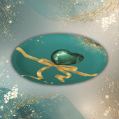 Smaragdgrüne Goldschmucktöne Hochzeit Pappteller