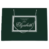 Smaragdgrüne große Geschenktasche Geschenktüte (Vorderseite)