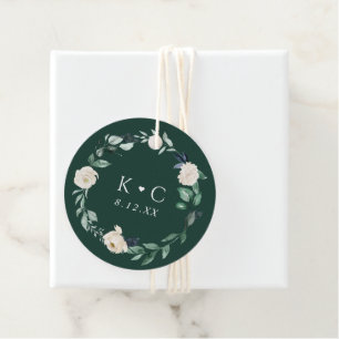 Smaragdgrüne Hochzeit Elegant Geschenkanhänger