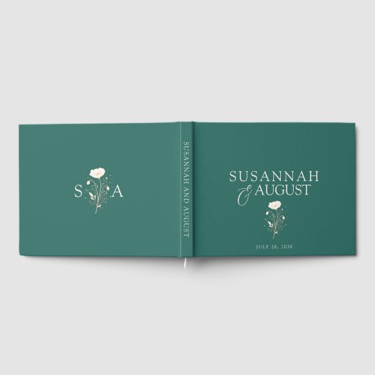 Smaragdgrüne Hochzeit  Gästebuch (Voll)