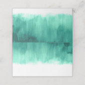 Smaragdgrüne Hochzeit oder Veranstaltungsgast Platzkarte (Außenseite Aufgefaltet)